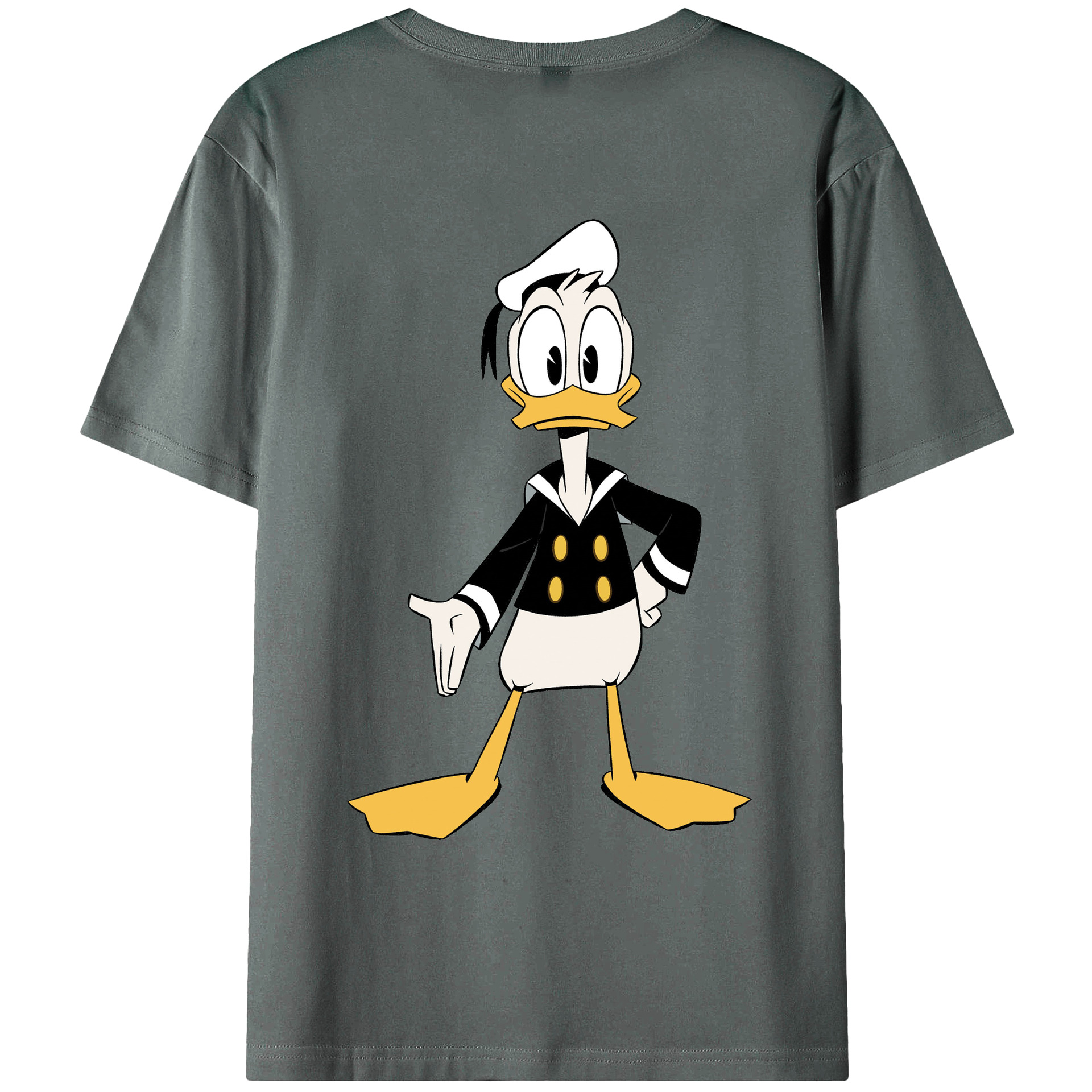 ミッキーマウス Mickey Mouse 綿100％ メンズ半袖Tシャツ（バックプリント） 通気性